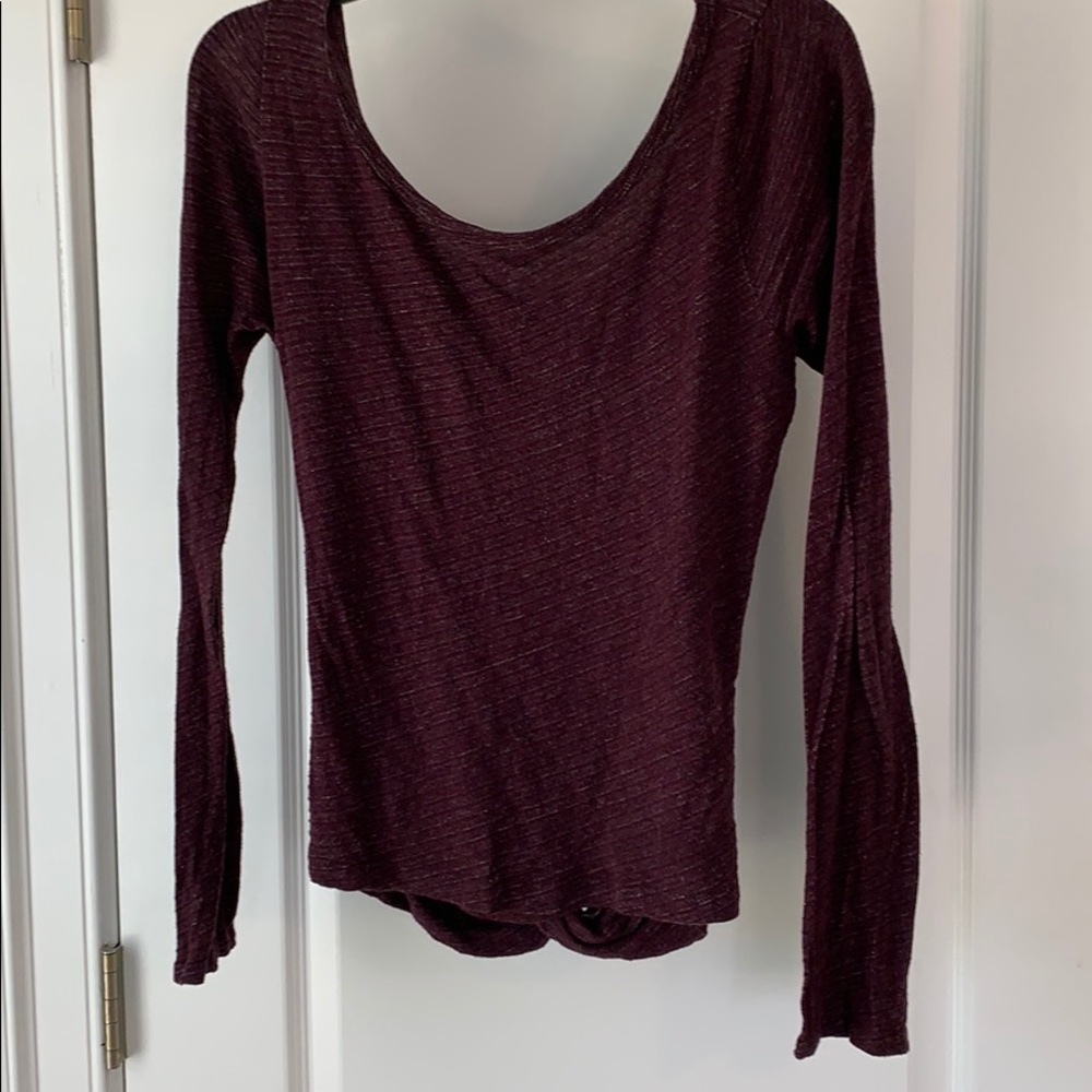 Maroon long sleeve top